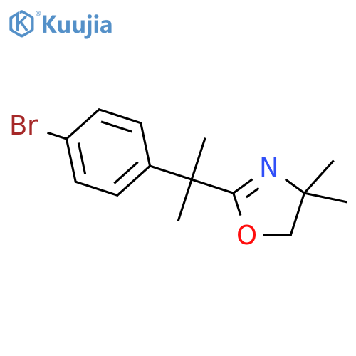 2-[1-(4-BROMOPHENYL)-1-METHYLETHYL]-4,4-DIMETHYL-4,5-DIHYDROOXAZOLINE structure