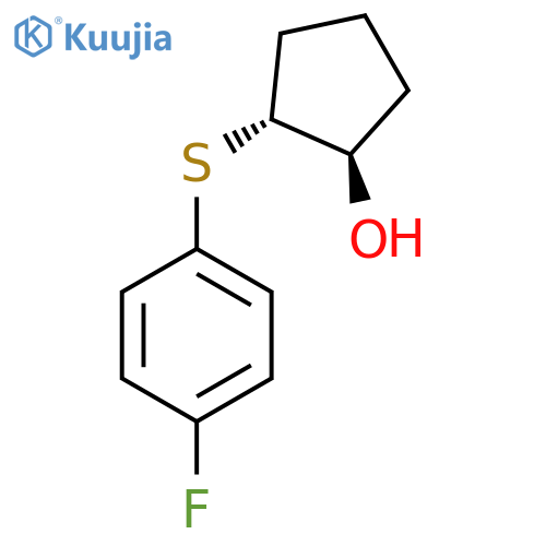 (1R,2R)-2-[(4-Fluorophenyl)sulfanyl]cyclopentan-1-ol structure