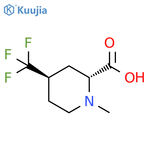 (2R,4R)-1-methyl-4-(trifluoromethyl)piperidine-2-carboxylic acid structure