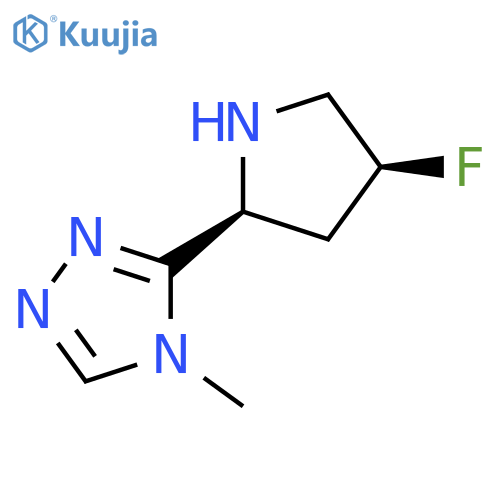3-(2S,4S)-4-fluoropyrrolidin-2-yl-4-methyl-4H-1,2,4-triazole structure