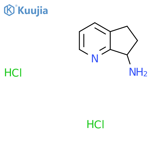5H,6H,7H-cyclopentabpyridin-7-amine dihydrochloride structure