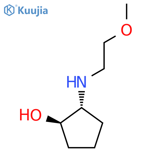 trans-2-[(2-methoxyethyl)amino]cyclopentan-1-ol structure