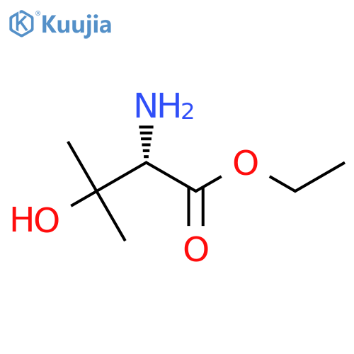 Ethyl (2S)-2-amino-3-hydroxy-3-methylbutanoate structure