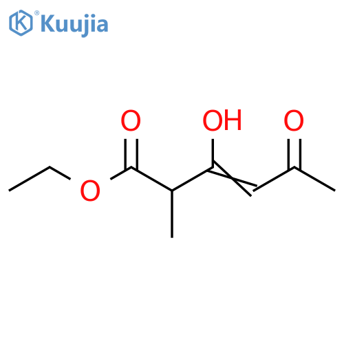 Ethyl 3-hydroxy-2-methyl-5-oxohex-3-enoate structure