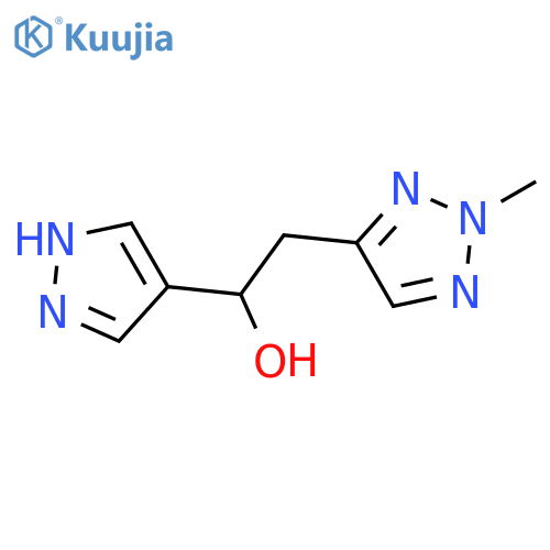 2-(2-methyl-2H-1,2,3-triazol-4-yl)-1-(1H-pyrazol-4-yl)ethan-1-ol structure