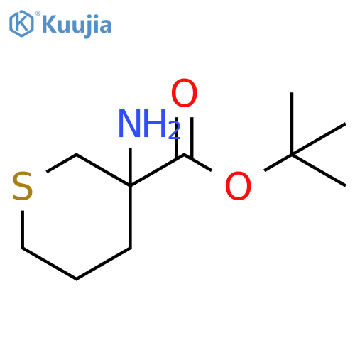 tert-butyl 3-aminothiane-3-carboxylate structure