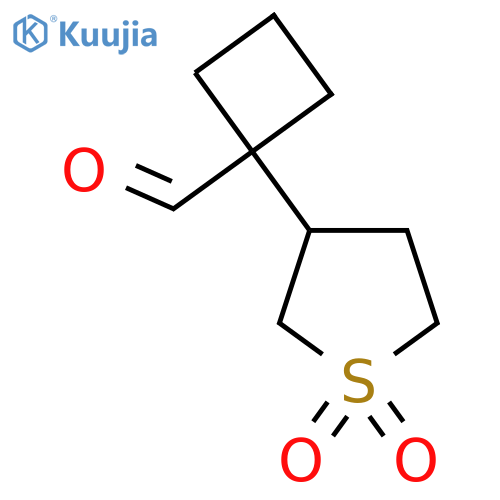 1-(1,1-Dioxo-1lambda6-thiolan-3-yl)cyclobutane-1-carbaldehyde structure