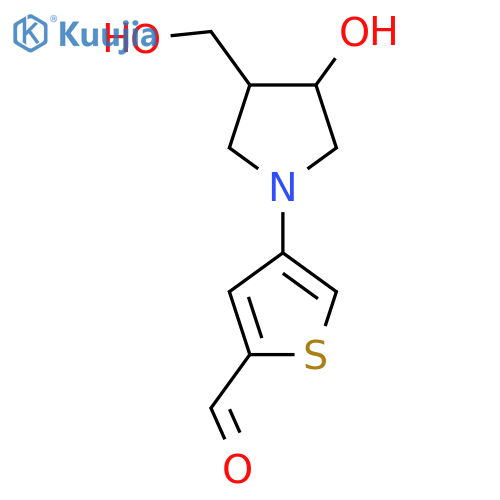 4-[3-Hydroxy-4-(hydroxymethyl)pyrrolidin-1-yl]thiophene-2-carbaldehyde structure