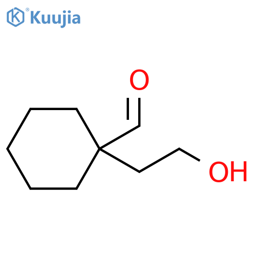 1-(2-hydroxyethyl)cyclohexane-1-carbaldehyde structure