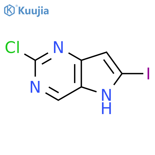 2-Chloro-6-iodo-5H-pyrrolo[3,2-d]pyrimidine structure