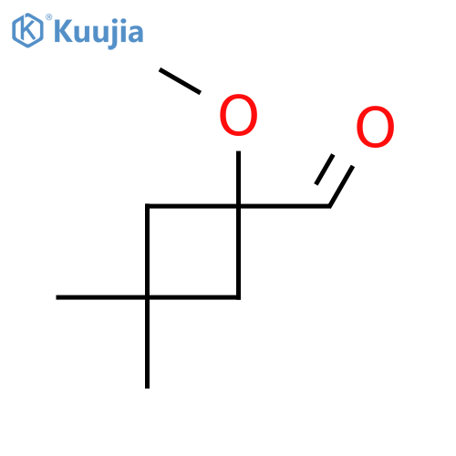 1-Methoxy-3,3-dimethylcyclobutane-1-carbaldehyde structure