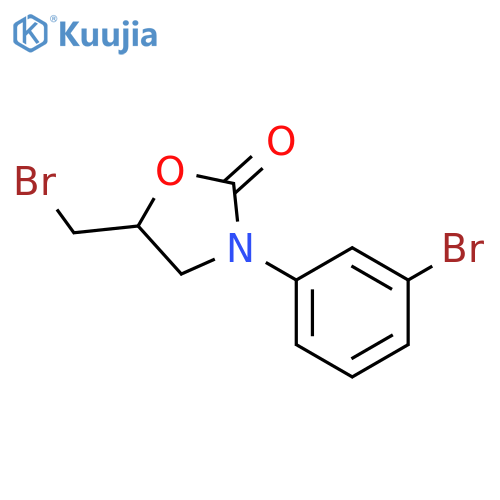 2-Oxazolidinone, 5-(bromomethyl)-3-(3-bromophenyl)- structure