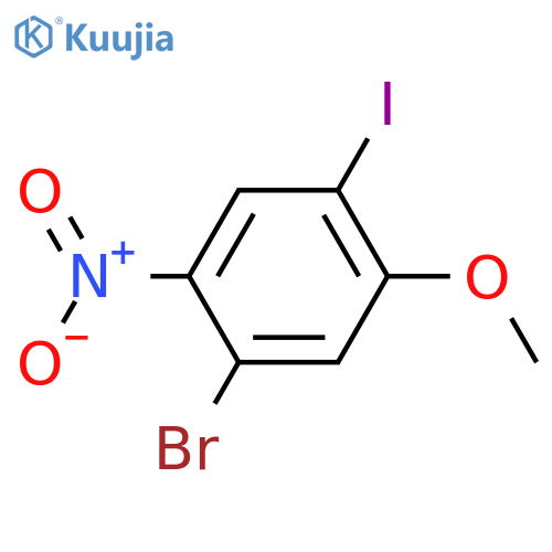 1-bromo-4-iodo-5-methoxy-2-nitrobenzene structure