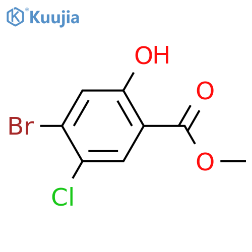 Methyl 4-bromo-5-chloro-2-hydroxybenzoate structure