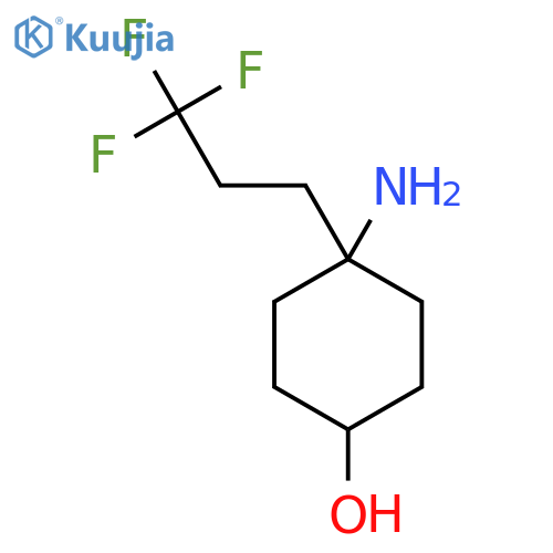 4-amino-4-(3,3,3-trifluoropropyl)cyclohexan-1-ol structure