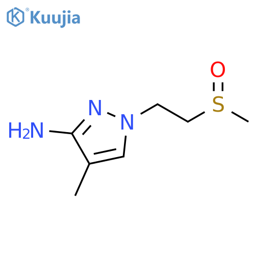1-(2-Methanesulfinylethyl)-4-methyl-1H-pyrazol-3-amine structure