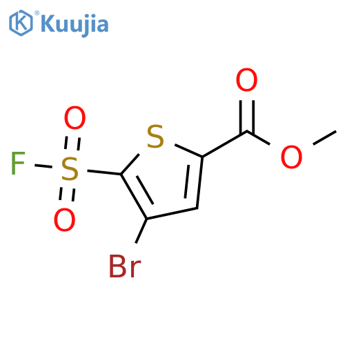 methyl 4-bromo-5-(fluorosulfonyl)thiophene-2-carboxylate structure