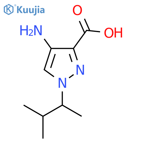 4-Amino-1-(3-methylbutan-2-yl)-1H-pyrazole-3-carboxylic acid structure