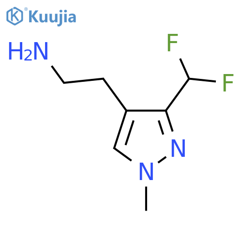 2-3-(difluoromethyl)-1-methyl-1H-pyrazol-4-ylethan-1-amine structure