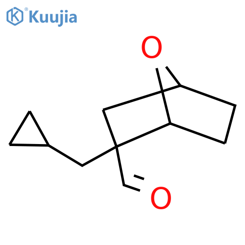 2-(cyclopropylmethyl)-7-oxabicyclo2.2.1heptane-2-carbaldehyde structure