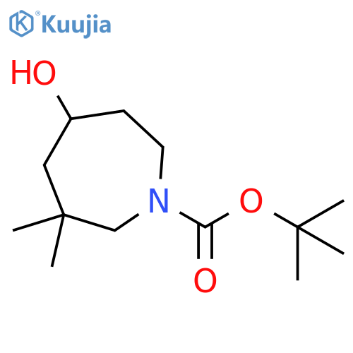 tert-butyl 5-hydroxy-3,3-dimethylazepane-1-carboxylate structure