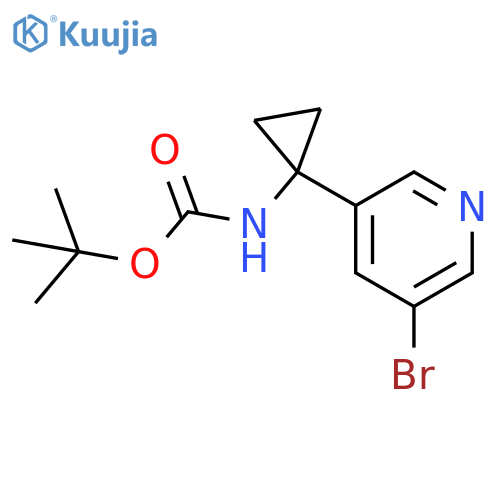 tert-butyl (1-(5-bromopyridin-3-yl)cyclopropyl)carbamate structure