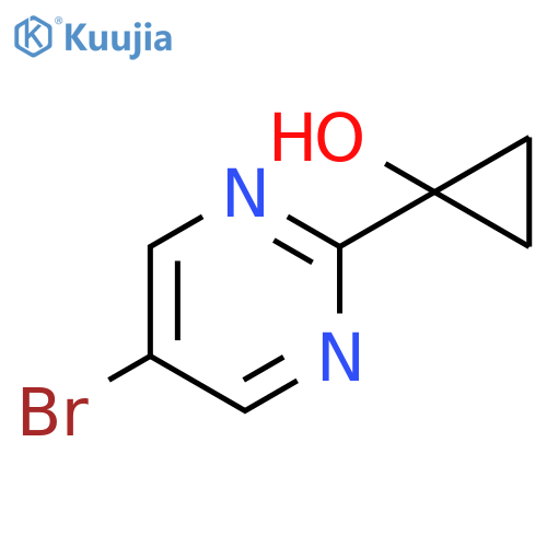 1-(5-bromopyrimidin-2-yl)cyclopropan-1-ol structure