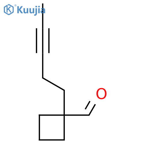 1-(Pent-3-yn-1-yl)cyclobutane-1-carbaldehyde structure