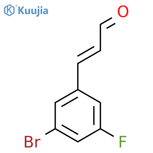 3-(3-bromo-5-fluorophenyl)prop-2-enal structure