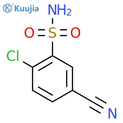 2-chloro-5-cyanobenzene-1-sulfonamide structure