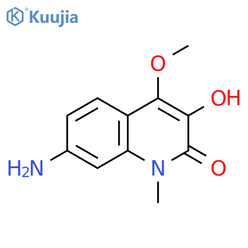 2(1H)-Quinolinone, 7-amino-3-hydroxy-4-methoxy-1-methyl- structure