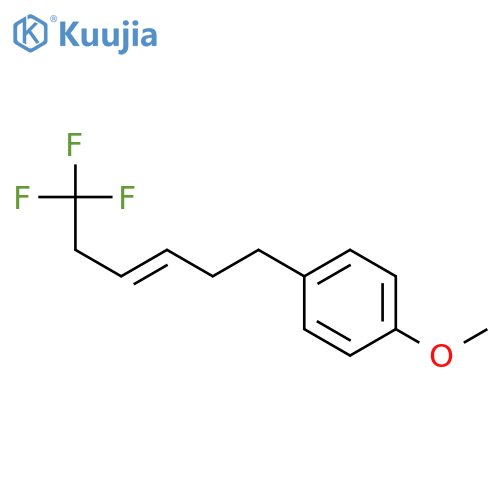 Benzene, 1-methoxy-4-[(3E)-6,6,6-trifluoro-3-hexen-1-yl]- structure