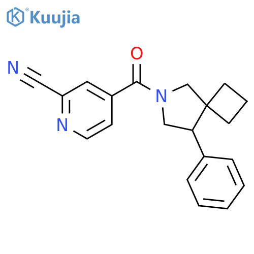 4-[(8-Phenyl-6-azaspiro[3.4]oct-6-yl)carbonyl]-2-pyridinecarbonitrile structure