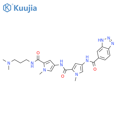 1H-BENZOTRIAZOLE-5-CARBOXAMIDE, N-[5-[[[5-[[[3-(DIMETHYLAMINO)PROPYL]AMINO]CARBONYL]-1-METHYL-1H-PYRROL- 3-YL]AMINO]CARBONYL]-1-METHYL-1H-PYRROL-3-YL]- structure