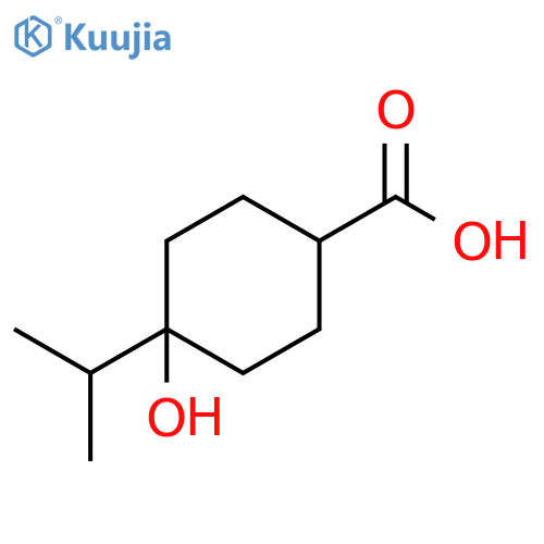 4-hydroxy-4-(propan-2-yl)cyclohexane-1-carboxylic acid structure