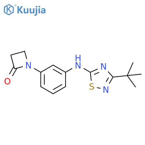1-[3-[[3-(1,1-Dimethylethyl)-1,2,4-thiadiazol-5-yl]amino]phenyl]-2-azetidinone structure