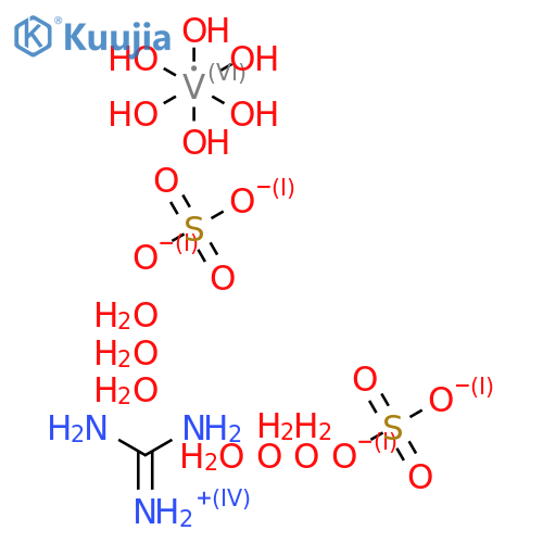 Hexaaquavanadium(III)(3+); Guanidinium sulfate (1:1:2) structure