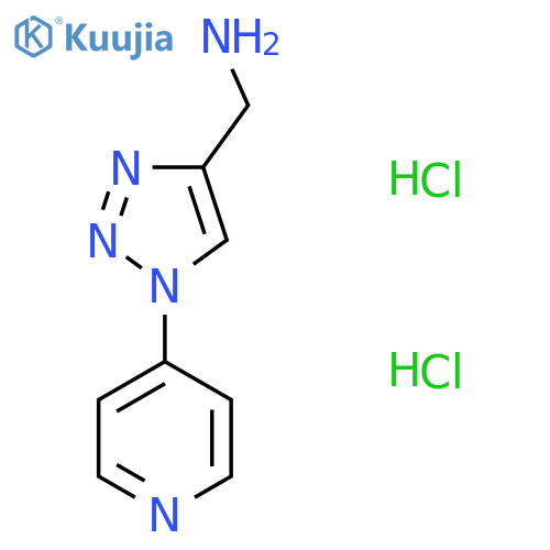 1-[1-(pyridin-4-yl)-1H-1,2,3-triazol-4-yl]methanamine dihydrochloride structure