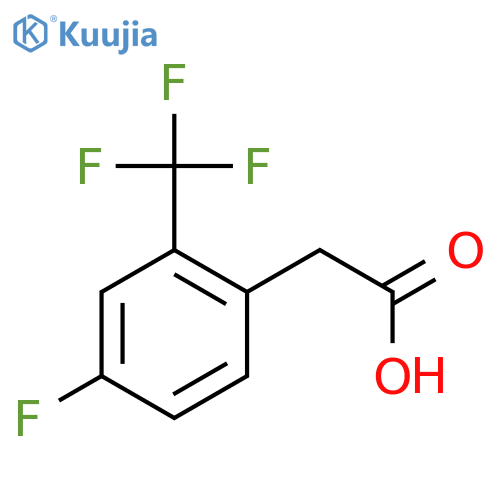 2-[4-fluoro-2-(trifluoromethyl)phenyl]acetic acid structure