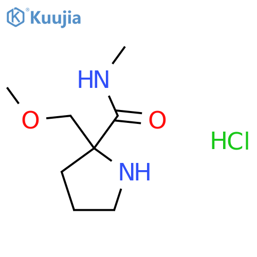 2-(methoxymethyl)-N-methylpyrrolidine-2-carboxamide hydrochloride structure
