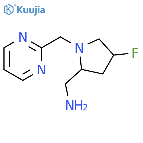 {4-fluoro-1-(pyrimidin-2-yl)methylpyrrolidin-2-yl}methanamine structure