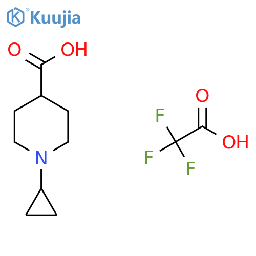1-Cyclopropylpiperidine-4-carboxylic acid, trifluoroacetic acid structure