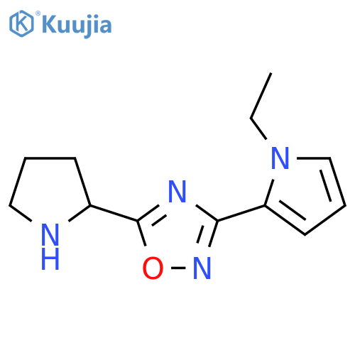 3-(1-Ethyl-1H-pyrrol-2-yl)-5-(pyrrolidin-2-yl)-1,2,4-oxadiazole structure