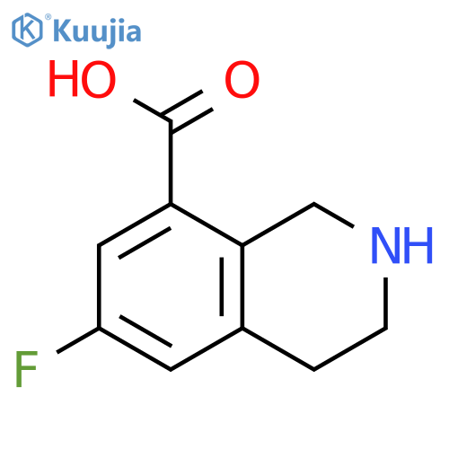 6-fluoro-1,2,3,4-tetrahydroisoquinoline-8-carboxylic acid structure