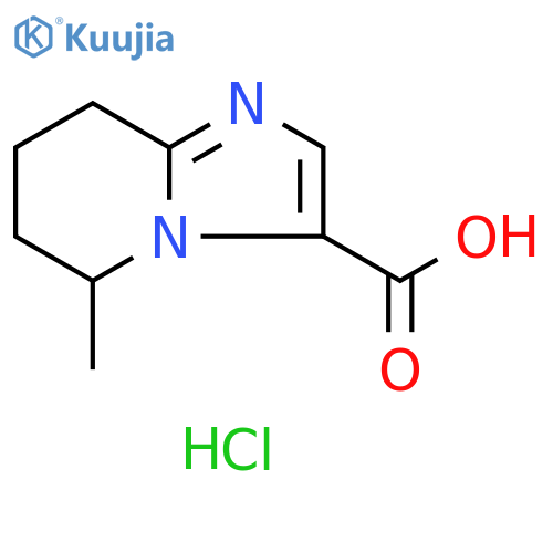 5-methyl-5H,6H,7H,8H-imidazo1,2-apyridine-3-carboxylic acid hydrochloride structure