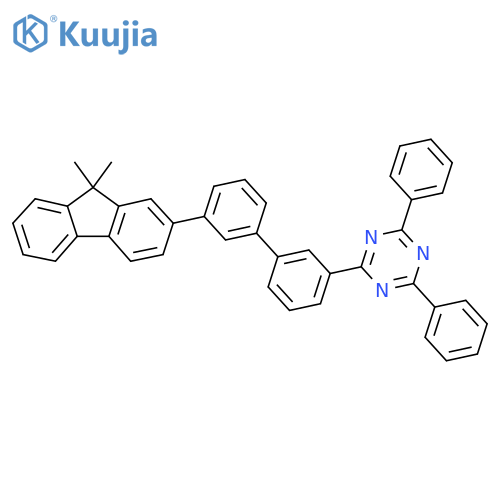 2-[3-[3-(9,9-Dimethylfluoren-2-yl)phenyl]phenyl]-4,6-diphenyl-1,3,5-triazine structure
