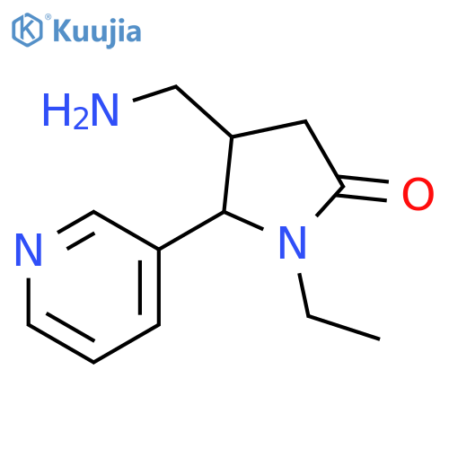 4-(aminomethyl)-1-ethyl-5-(pyridin-3-yl)pyrrolidin-2-one structure