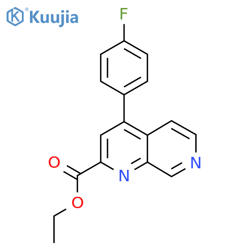 Ethyl 4-(4-fluorophenyl)-1,7-naphthyridine-2-carboxylate structure