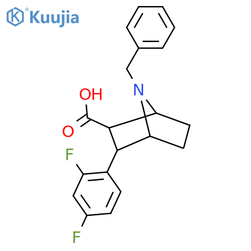 7-Benzyl-3-(2,4-difluorophenyl)-7-azabicyclo[2.2.1]heptane-2-carboxylic acid structure