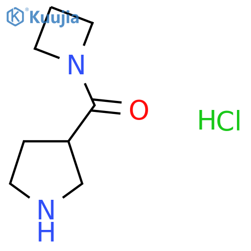 Azetidin-1-yl(pyrrolidin-3-yl)methanone hydrochloride structure